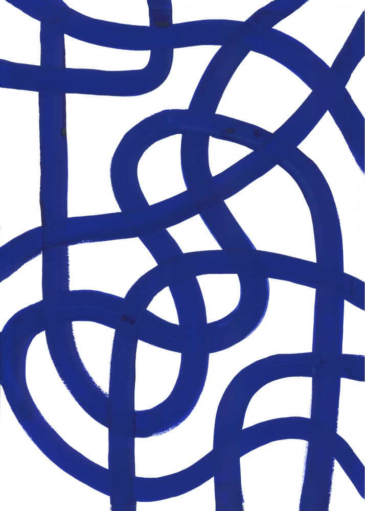 Composition In Blue 02 by Isabelle Brent — canvas wall art