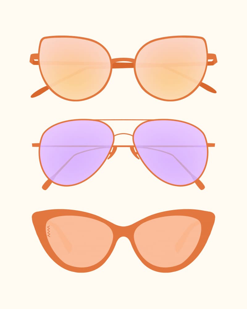Stylish Summer Eyewear by Artprink — canvas wall art