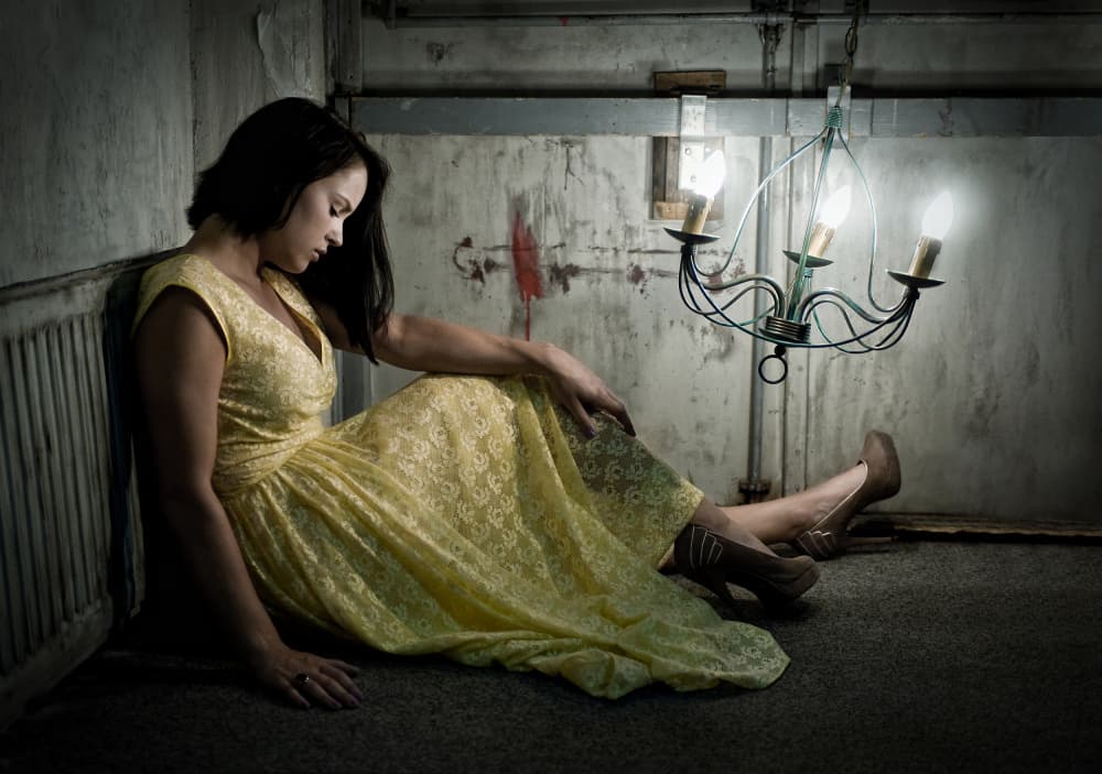 Yellow Dress Solitude by Jan Scheunders — canvas wall art