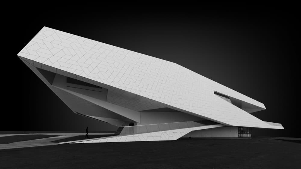 Dynamic Abstract Architecture by Harald Biebel — canvas wall art