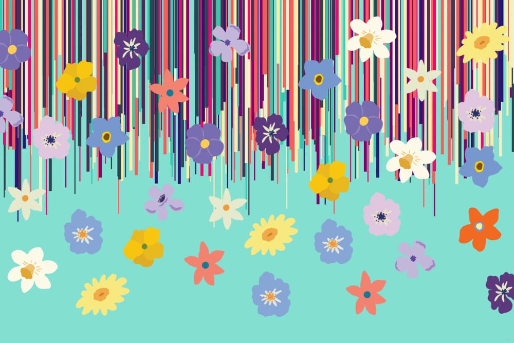 Falling Spring Flowers by Sue Skellern — canvas wall art