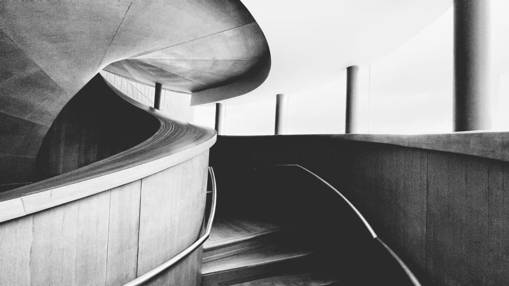 Modern Spiral Staircase by Emma Zhao — canvas wall art