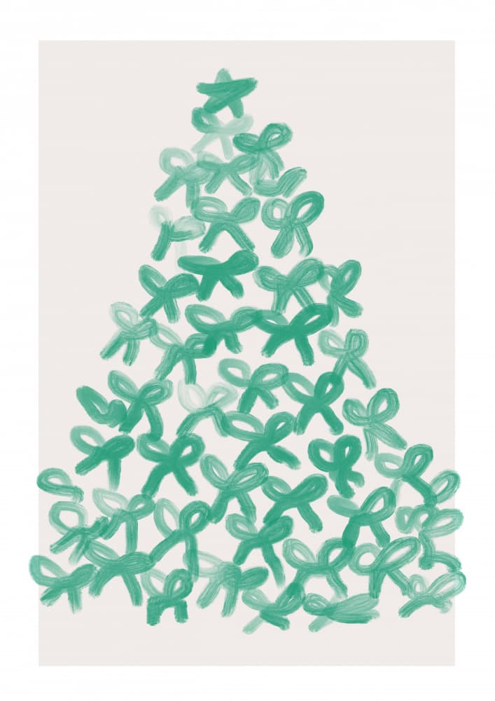 Christmastree(bows) by Treechild — canvas wall art