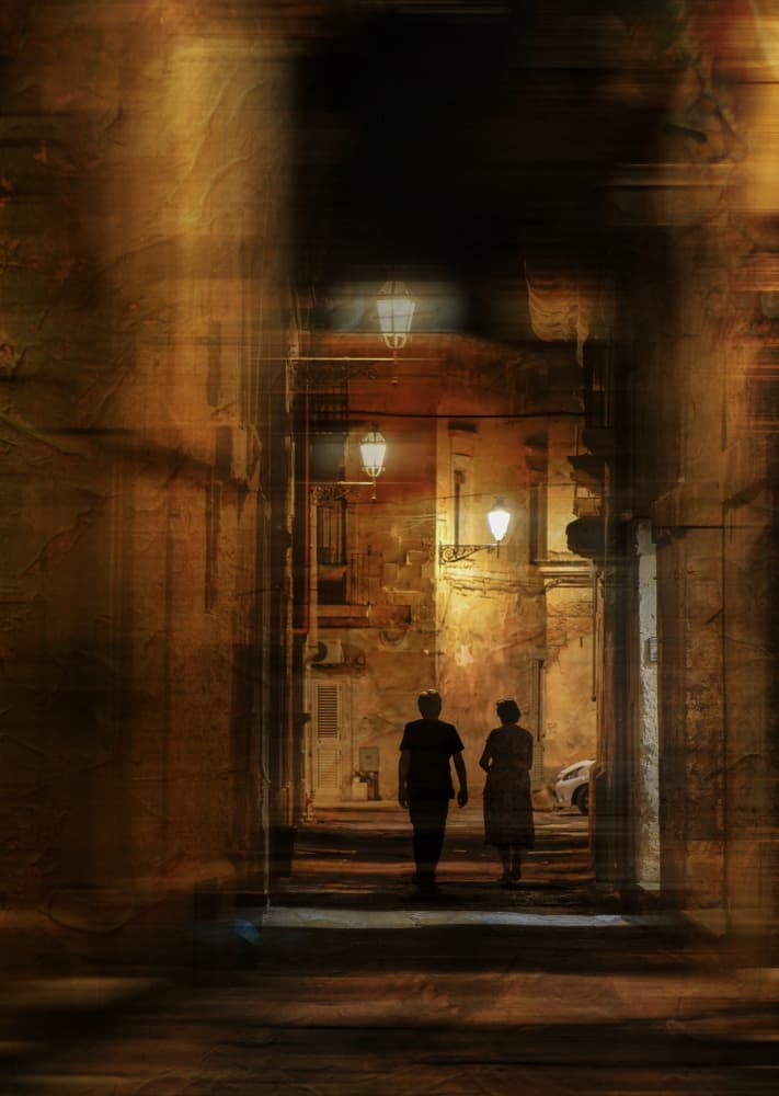 Romantic Archway Stroll by Michel Romaggi — canvas wall art