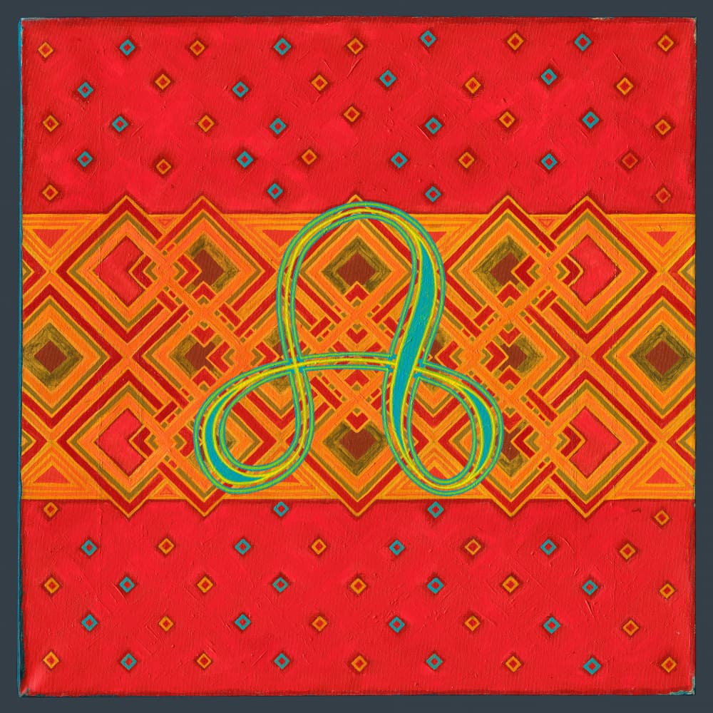 Vibrant Abstract Knot by Dobri Gjurkov — canvas wall art