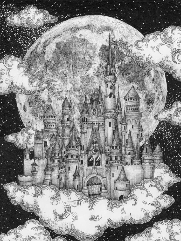 Castle In The Clouds by EC Mazur — canvas wall art