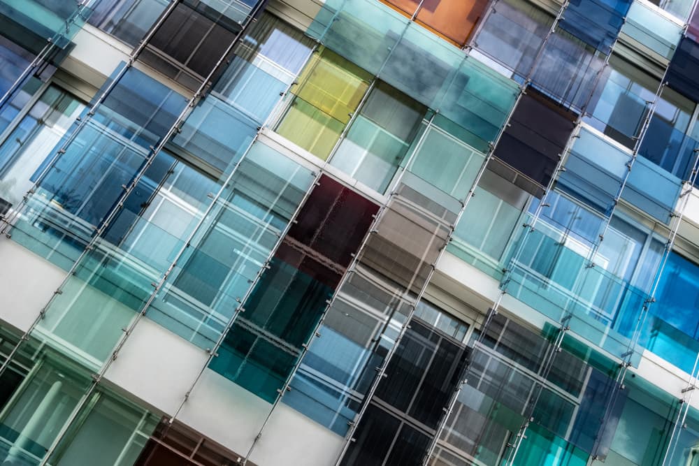 Vibrant Modern Facade by Franco Tessarolo — canvas wall art