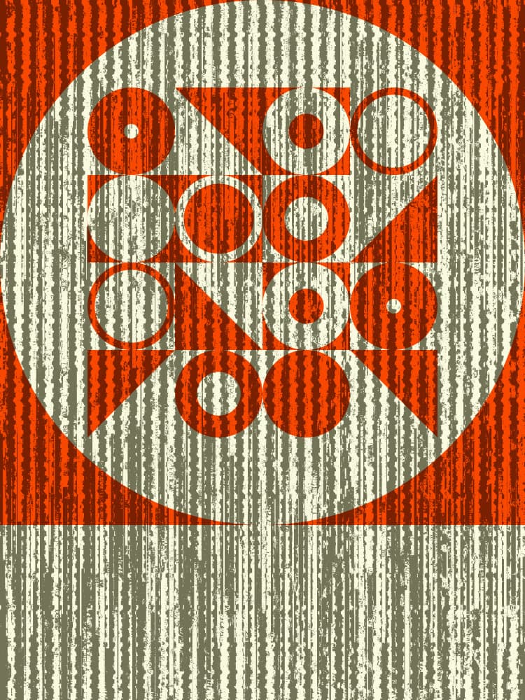 Orange Geometric Abstraction by Petr Strnad — canvas wall art