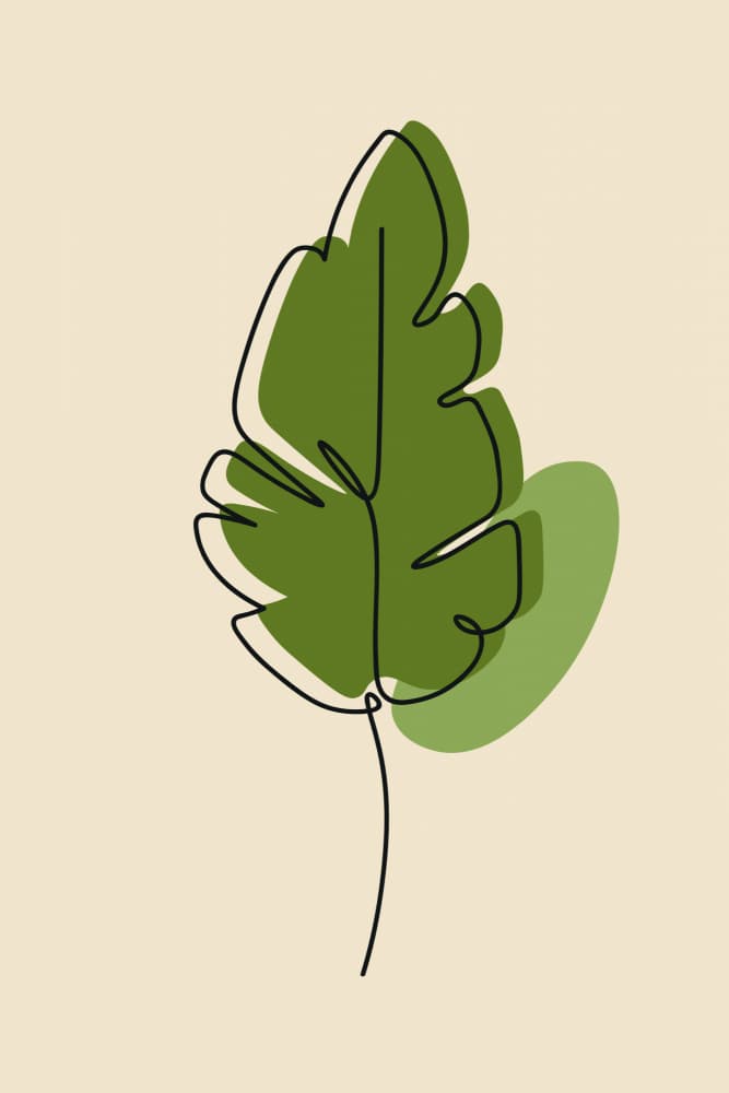Abstract Green Leaf by jay stanley — canvas wall art