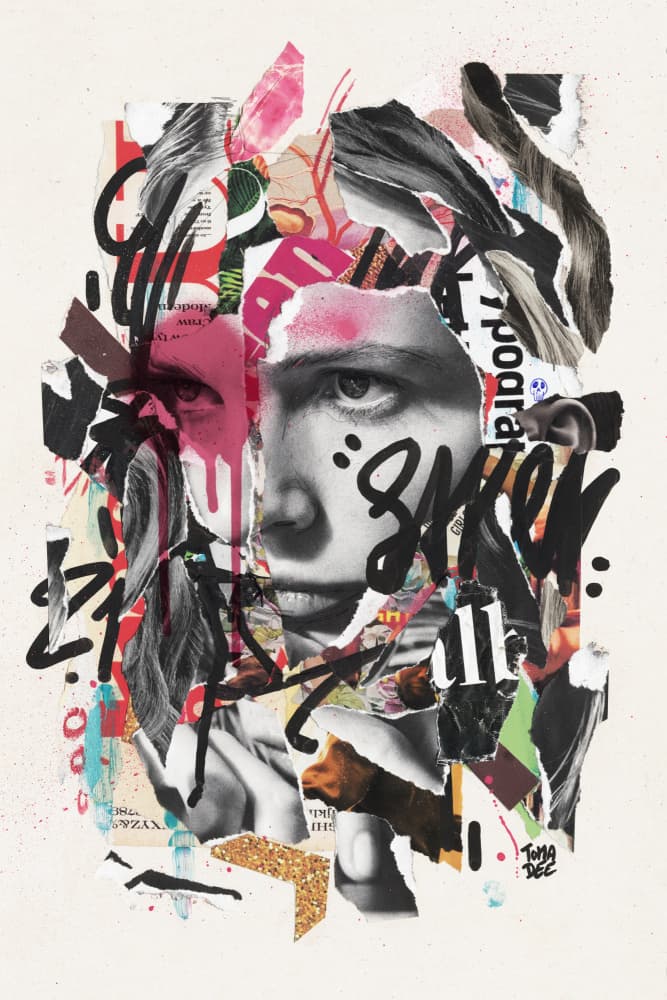Urban Collage Portrait by thomas chedeville — canvas wall art