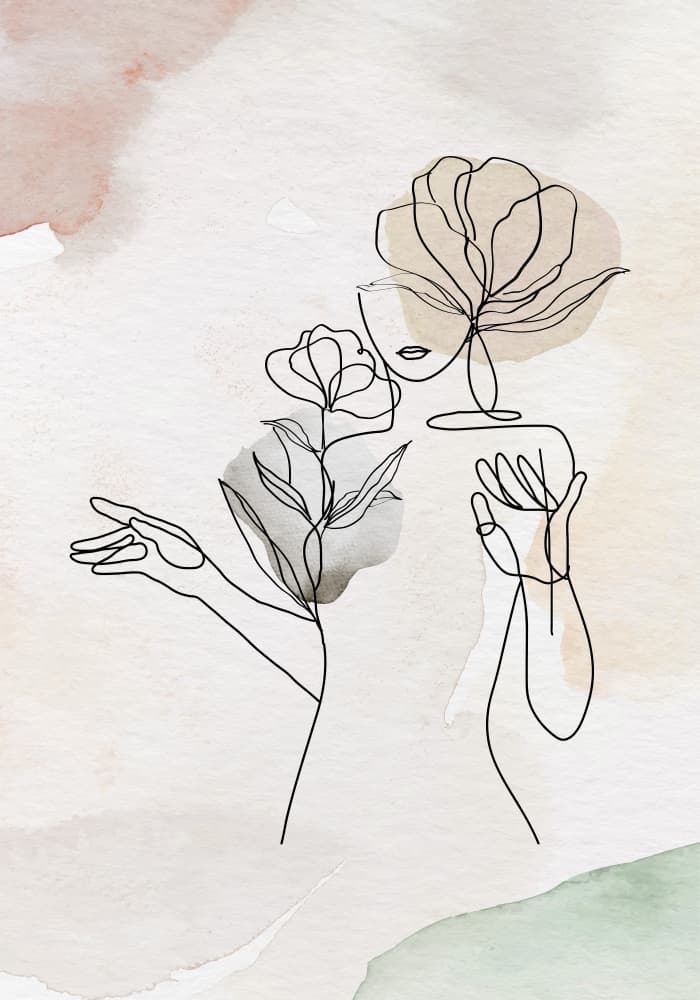 Delicate Woman Bloom by Fadil Roze — canvas wall art