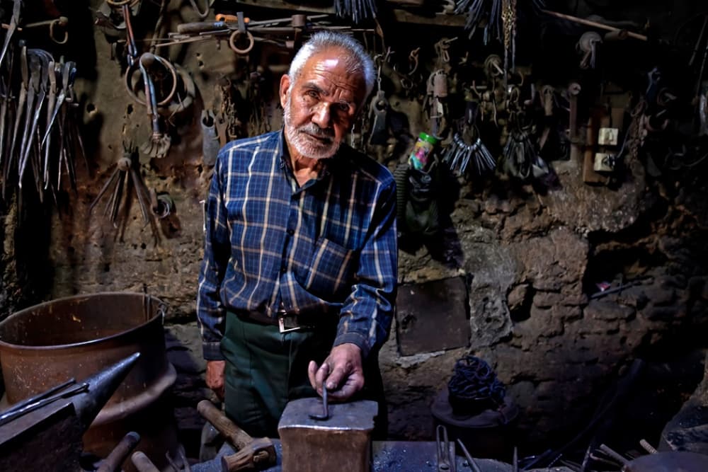 Skilled Blacksmith At Work by Mohammadreza Momeni — canvas wall art