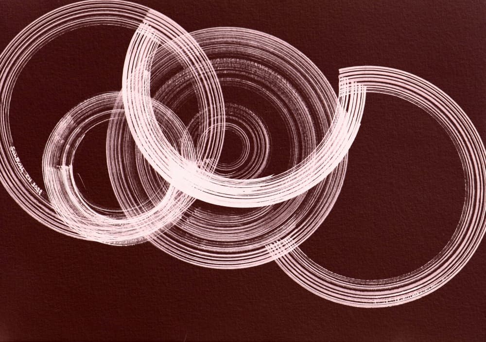 Overlapping Geometric Circles by Santhosh ch — canvas wall art