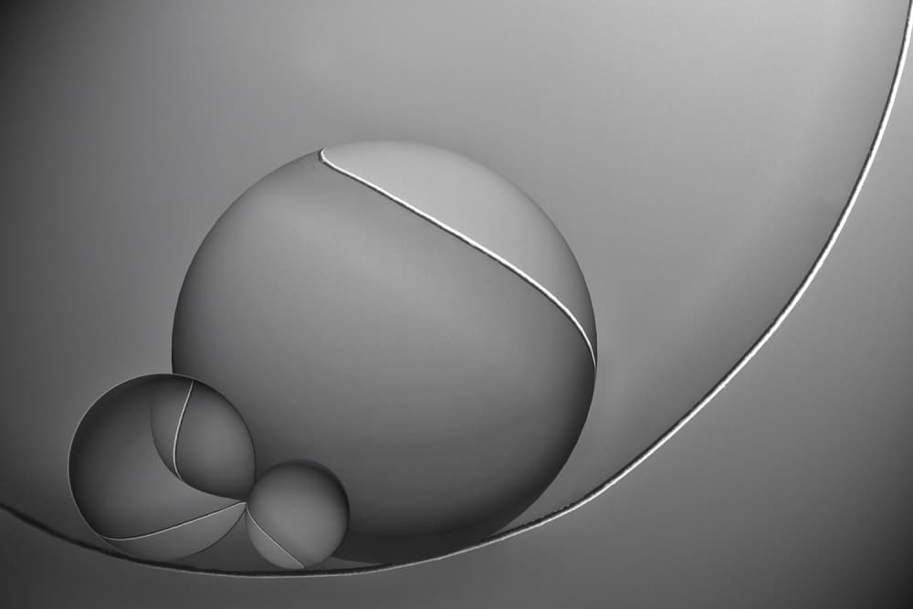 Minimal Spheres and Curves by Jutta Kerber — canvas wall art