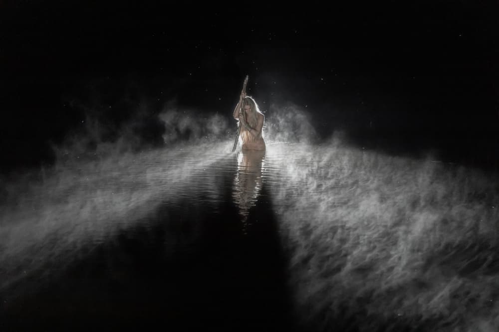Ethereal Woman Dark Water by Leszek Paradowski — canvas wall art