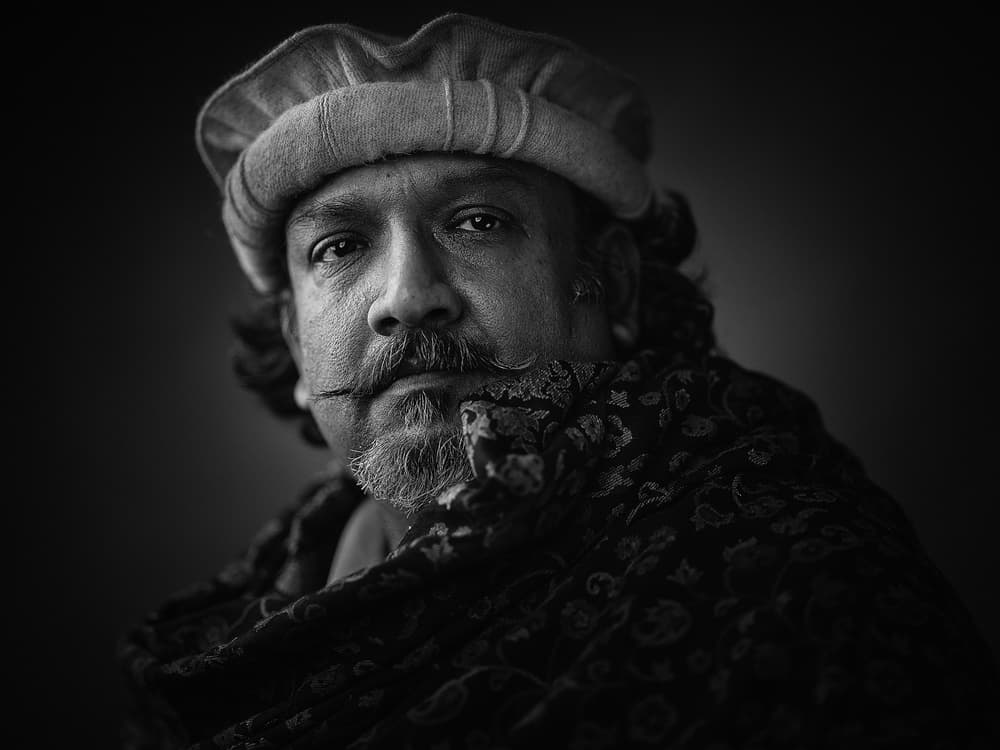 Pakol Hat Portrait by James Mahfuz — canvas wall art