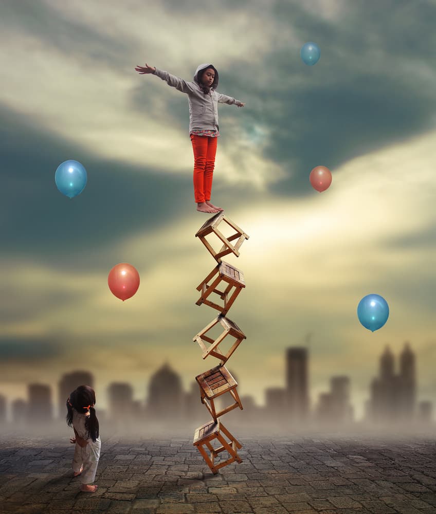 Urban Balancing Dream by Hari Sulistiawan — canvas wall art