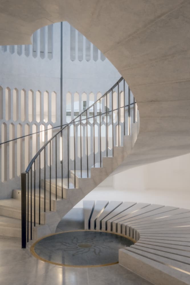 Architectural Spiral Ascent by Linda Wride — canvas wall art