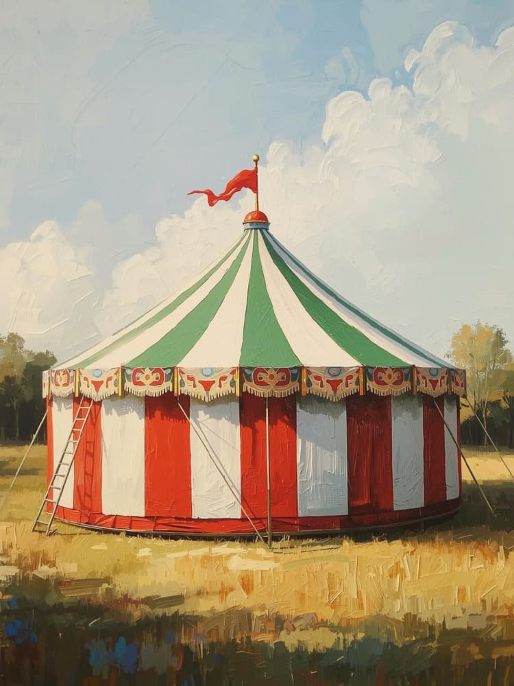 Classic Circus Tent by Ohkimiko — canvas wall art