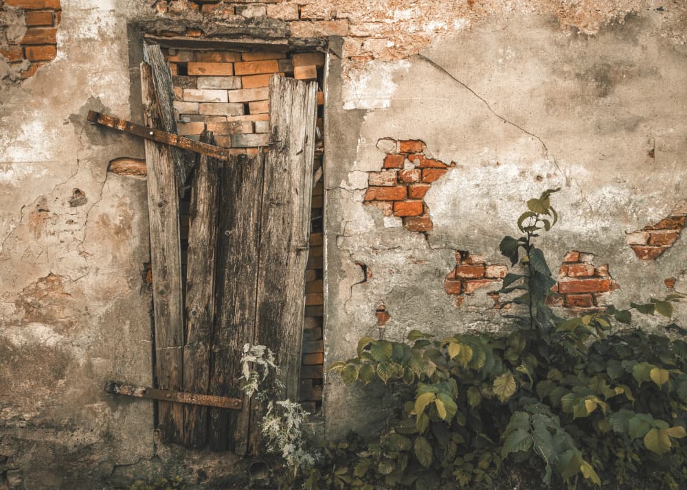 Weathered Wooden Door by Normunds Kaprano — canvas wall art