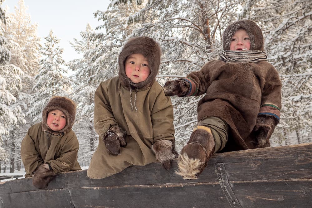 Winter Forest Children by Marcel Rebro — canvas wall art