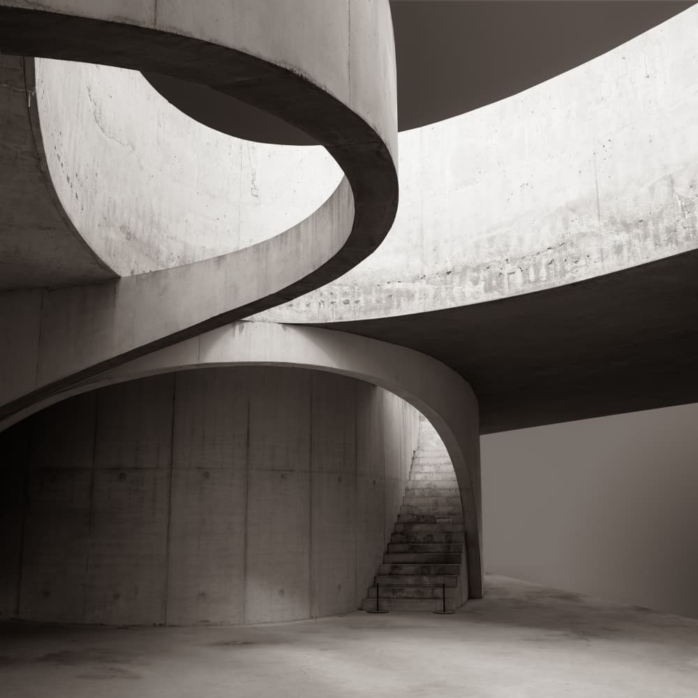 Spiral Concrete Forms by Luc Vangindertael (laGrange) — canvas wall art