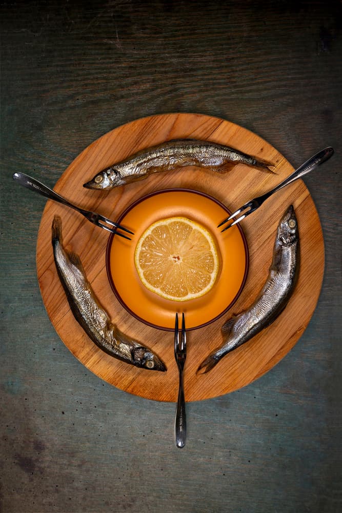 Cooked Fish with Lemon by Eyal Amer — canvas wall art