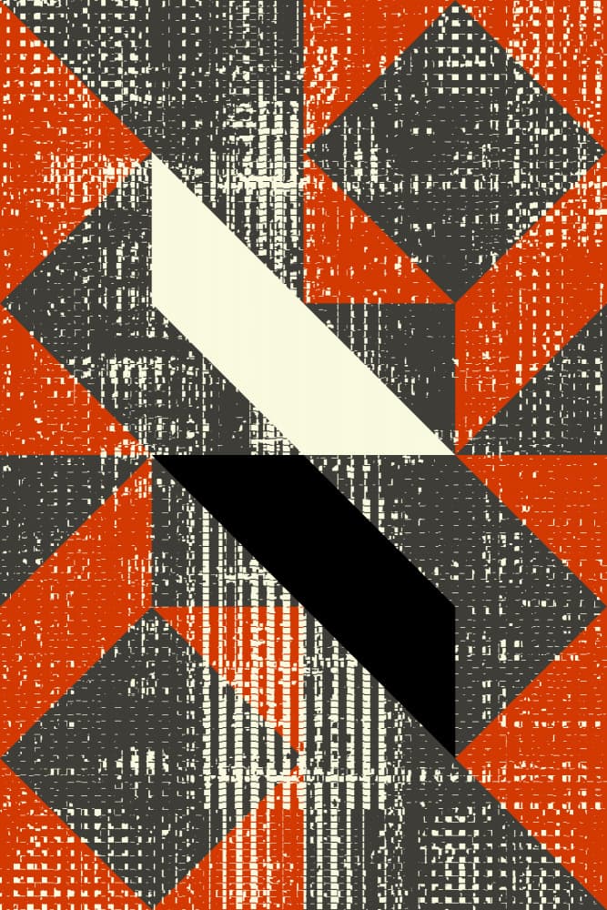 Textured Geometric Blocks by Petr Strnad — canvas wall art