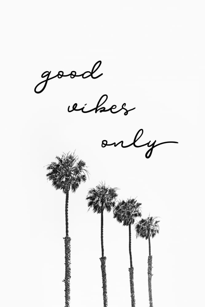Palm Trees Good Vibes by Melanie Viola — canvas wall art