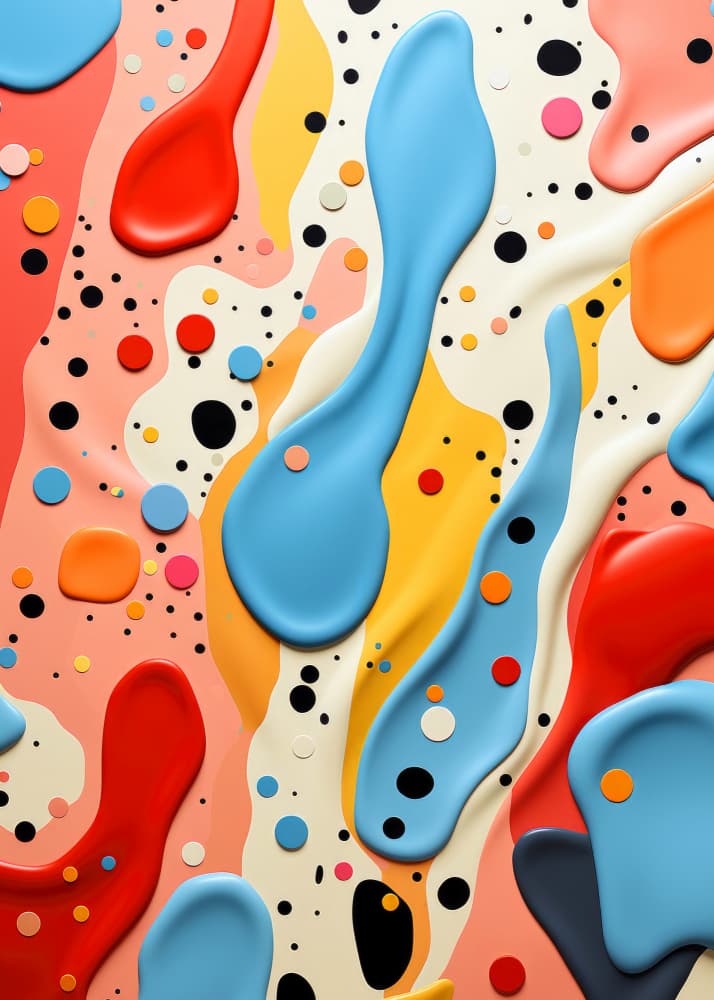 Colorful Fluid Shapes by Justyna Jaszke — canvas wall art