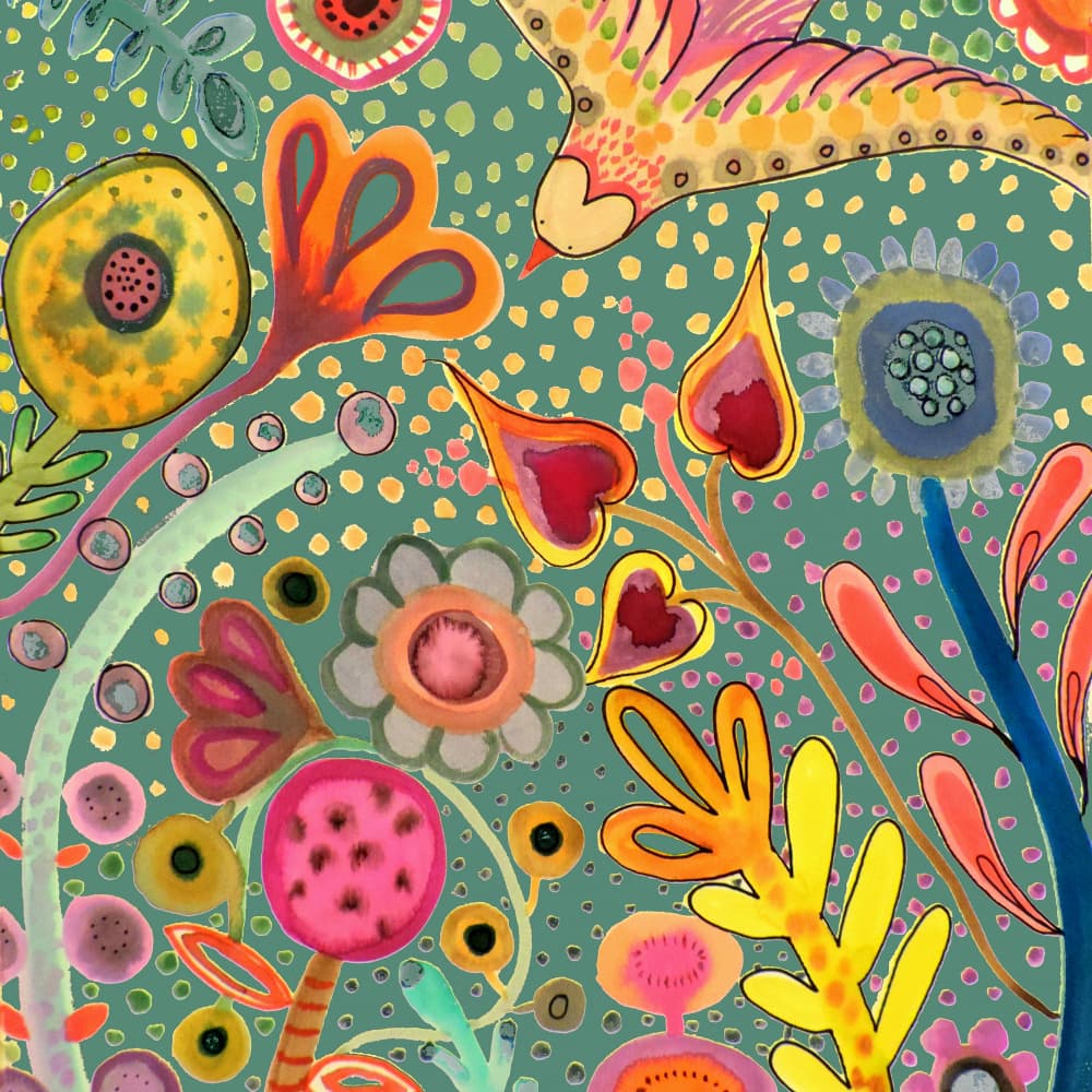 Whimsical Floral Garden by Sylvie Demers — canvas wall art