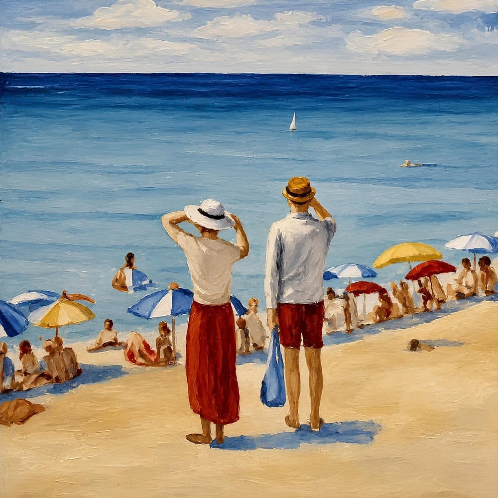 Summer Beach View by Avanesova Elena — canvas wall art