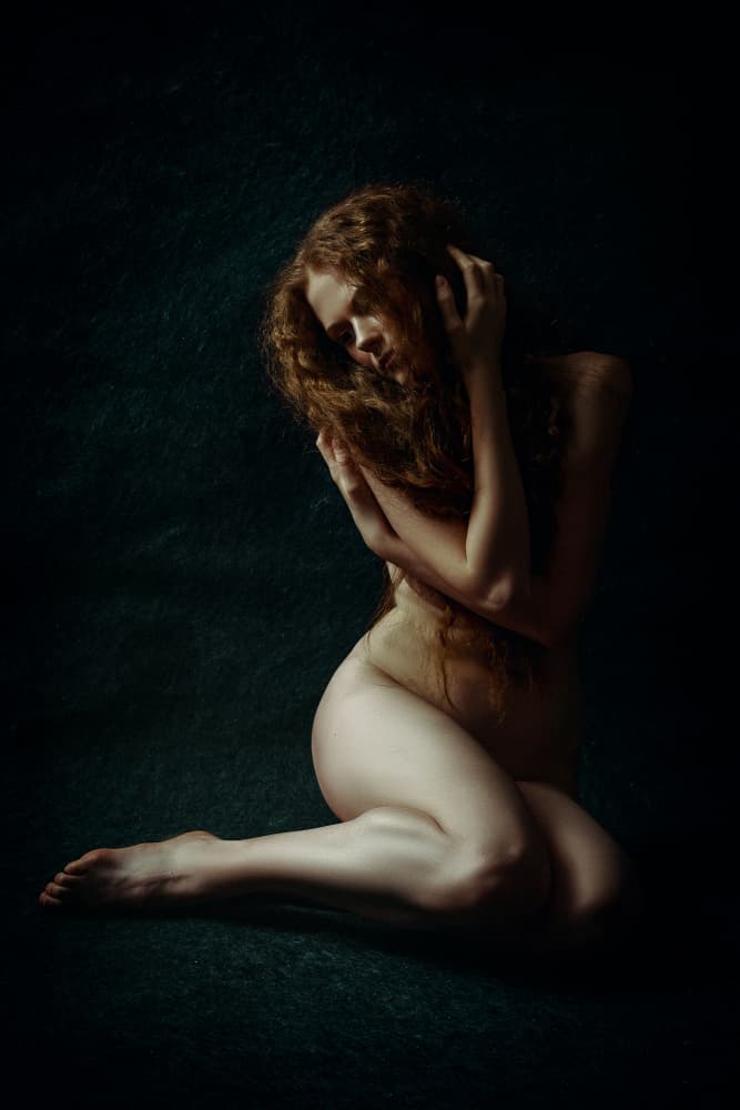 Redhead in Solitude by Ruslan Bolgov — canvas wall art