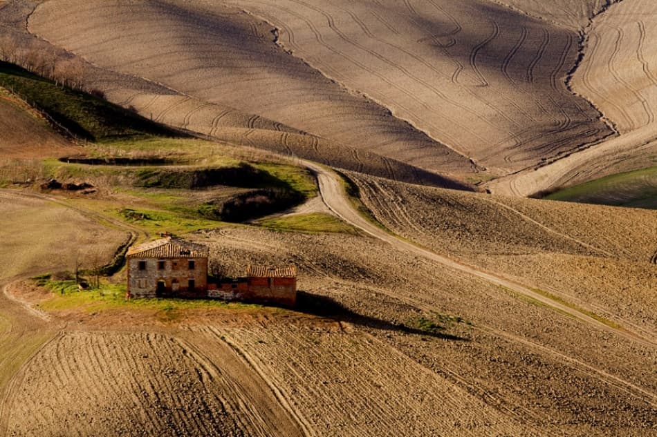 Old Farmhouse Landscape by Luciano Caturegli — canvas wall art