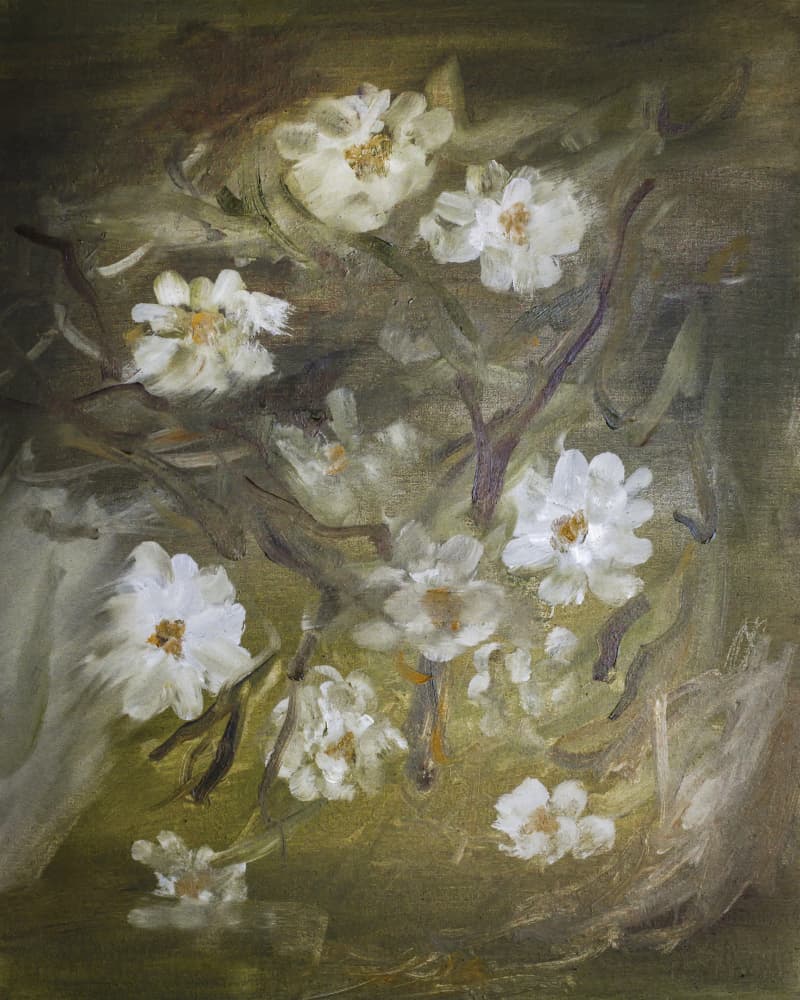 Soft White Blossoms by Emily Tingey — canvas wall art