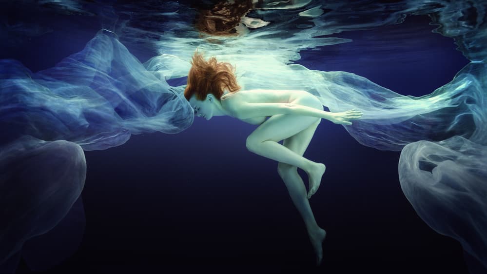 Graceful Underwater Serenity by Dmitry Frizel — canvas wall art