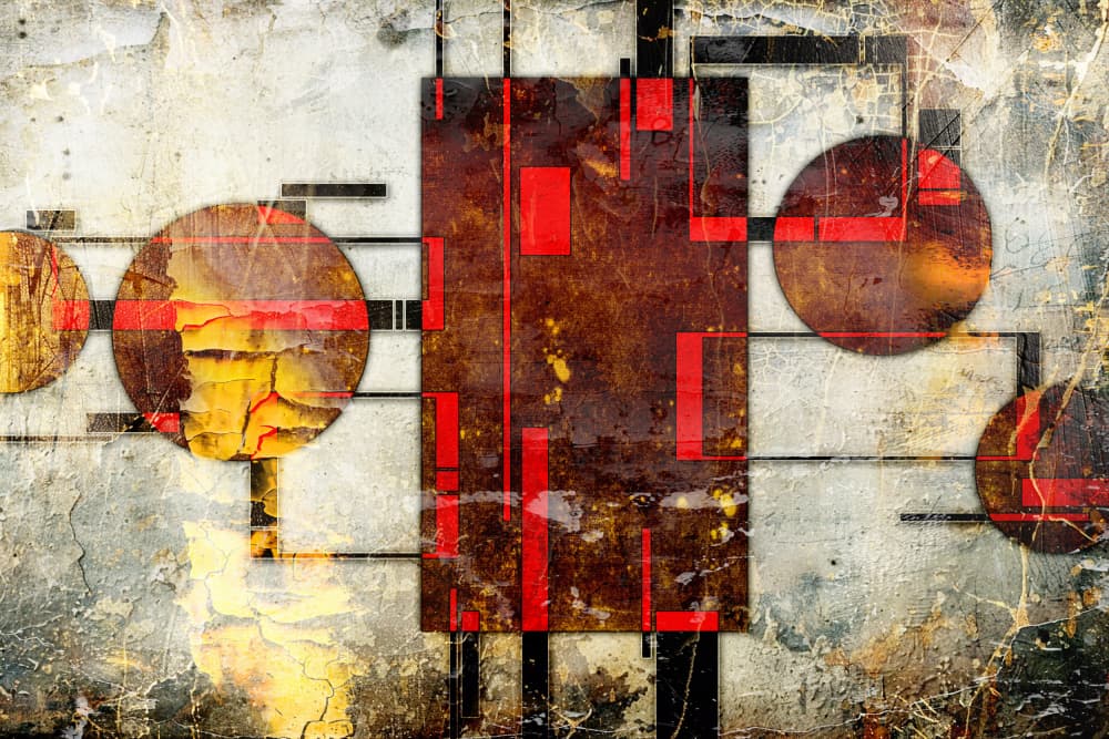 Textured Geometric Abstract by Rafal Kulik — canvas wall art