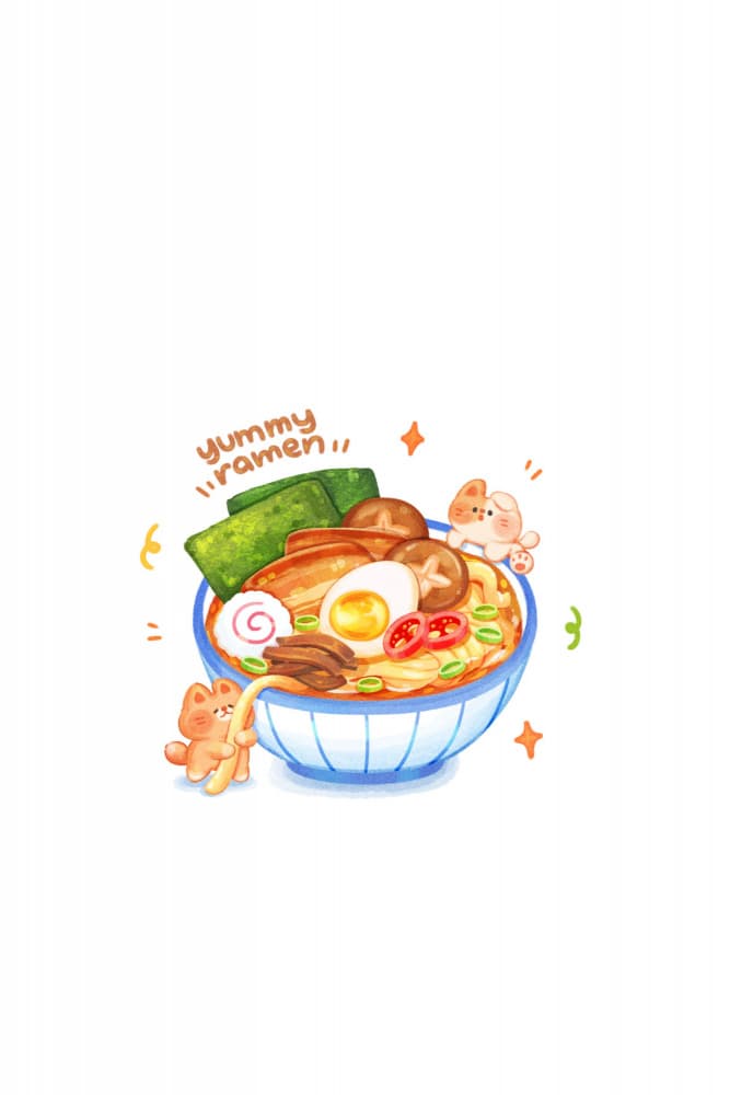 Yummy Ramen Bowl by Xuan Thai — canvas wall art