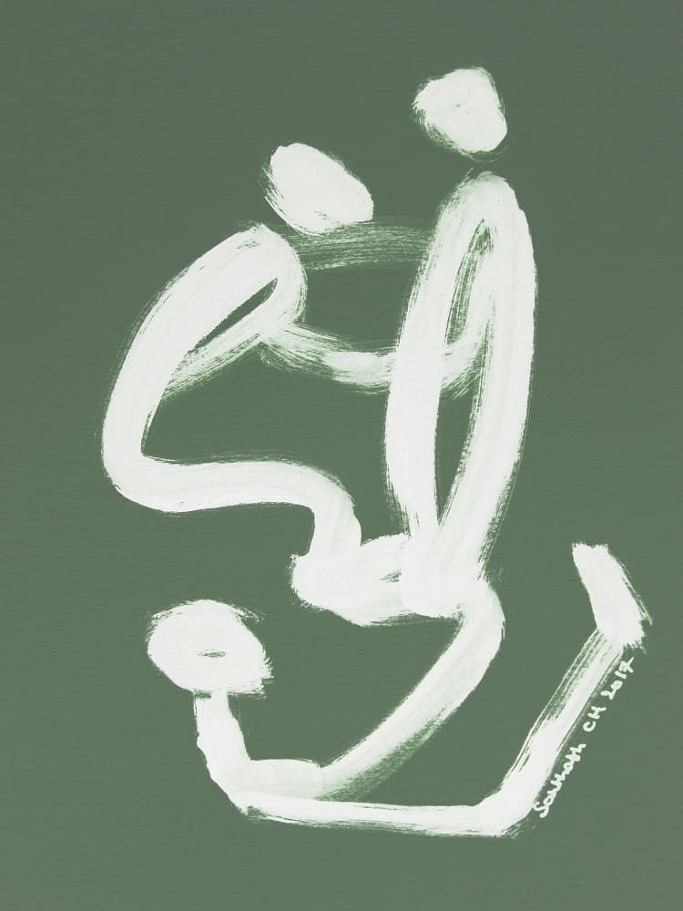 Abstract Family Embrace by Santhosh ch — canvas wall art