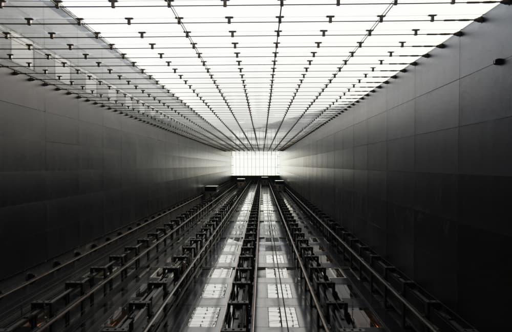 Deep Modern Tunnel by Iris Resch — canvas wall art