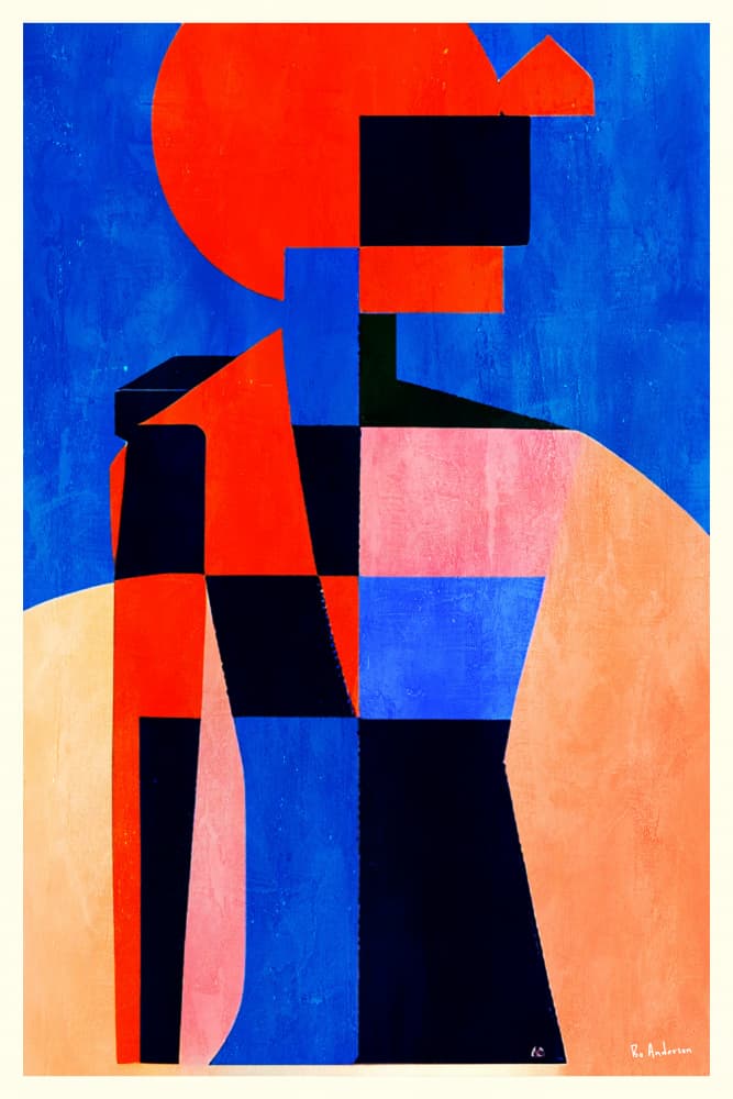 Bold Geometric Woman by Bo Anderson — canvas wall art