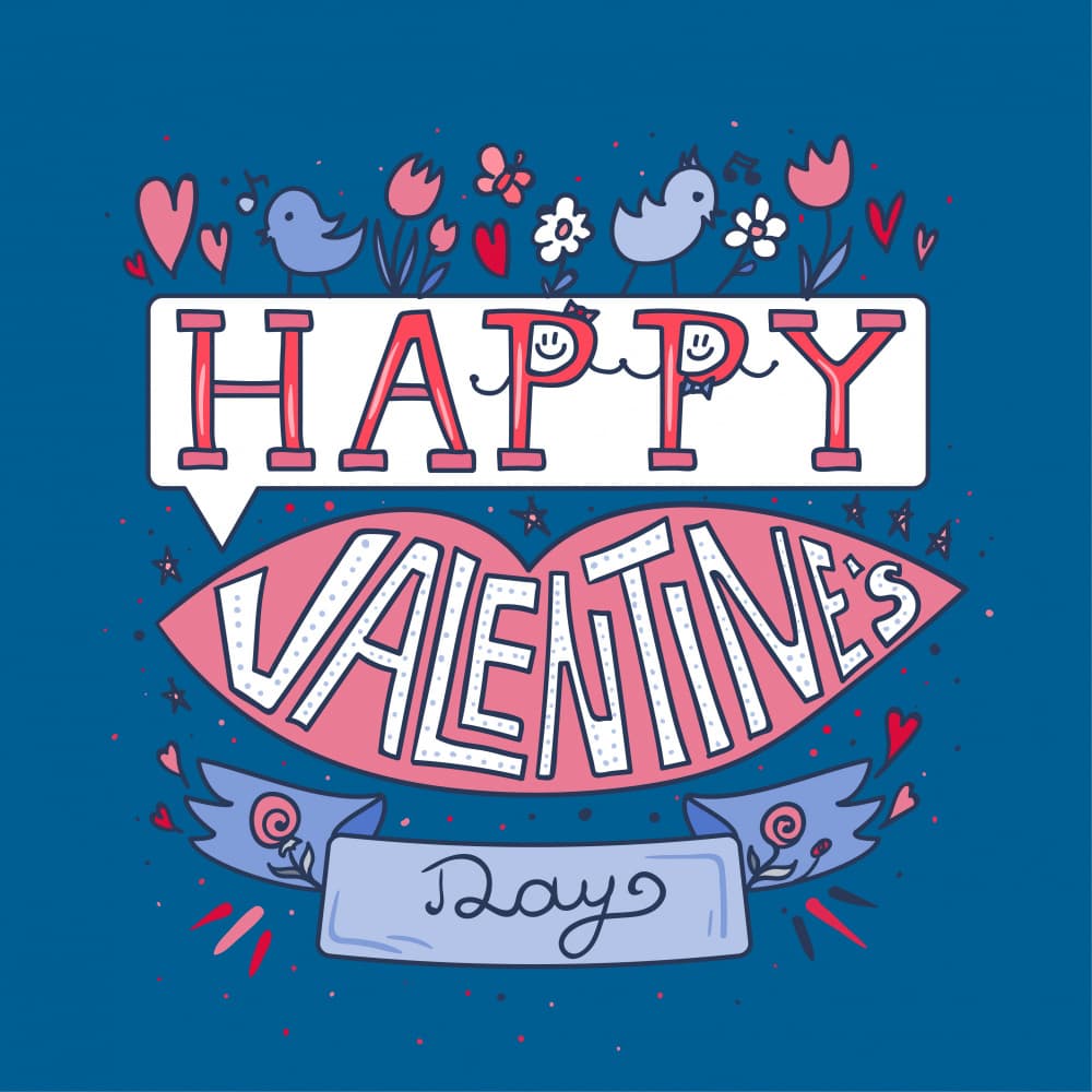 Valentine Lovebirds Message by Marika Barsrsind β canvas wall art