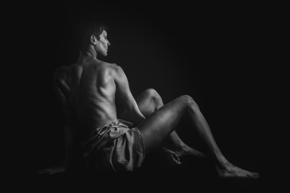 Contemplative Male Pose by Eiji Yamamoto — canvas wall art
