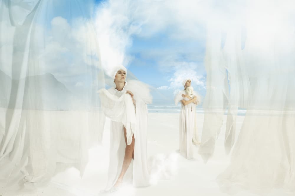 Heavenly Beach Angels by Christine von Diepenbroek — canvas wall art