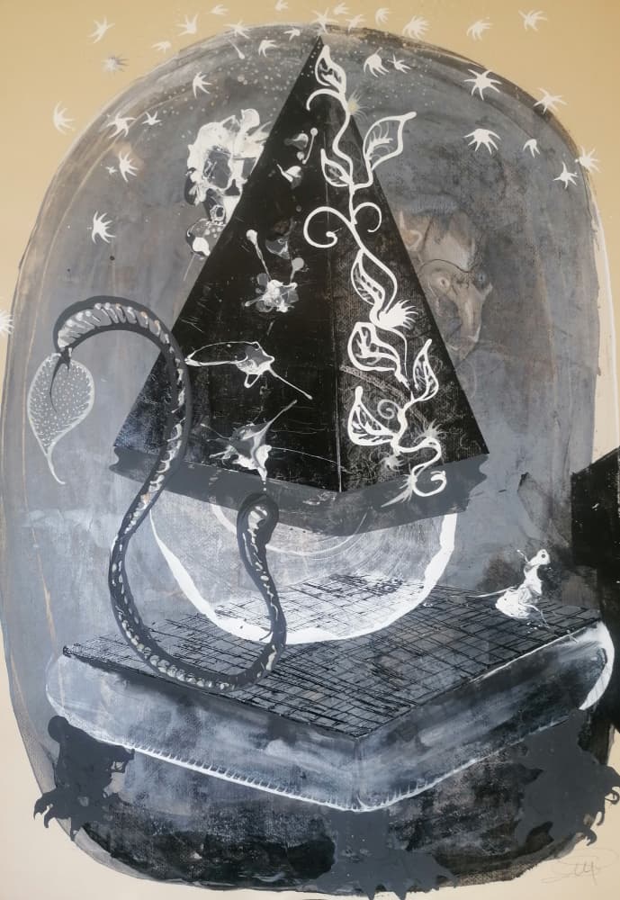 Mystic Pyramid Snake by Stefano Mazzolini — canvas wall art