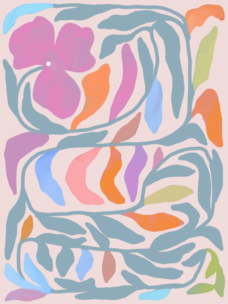 Soft Floral Abstract by Josie George — canvas wall art
