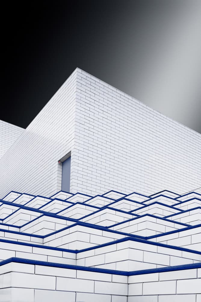 Geometric White Architecture by Jorge Pimenta — canvas wall art