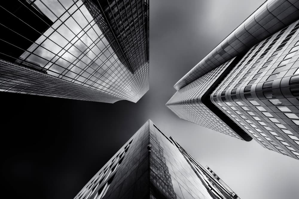 Upward Urban Geometry by Gerard Jonkman — canvas wall art