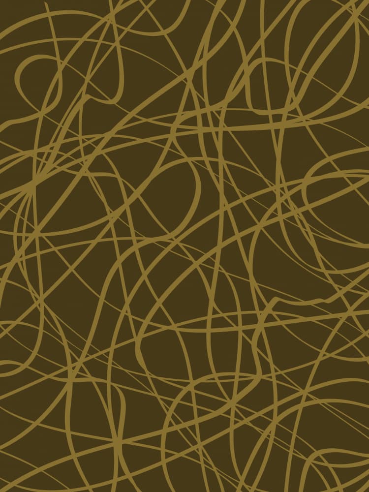 Abstract Golden Tangle by Yuli Saputra — canvas wall art