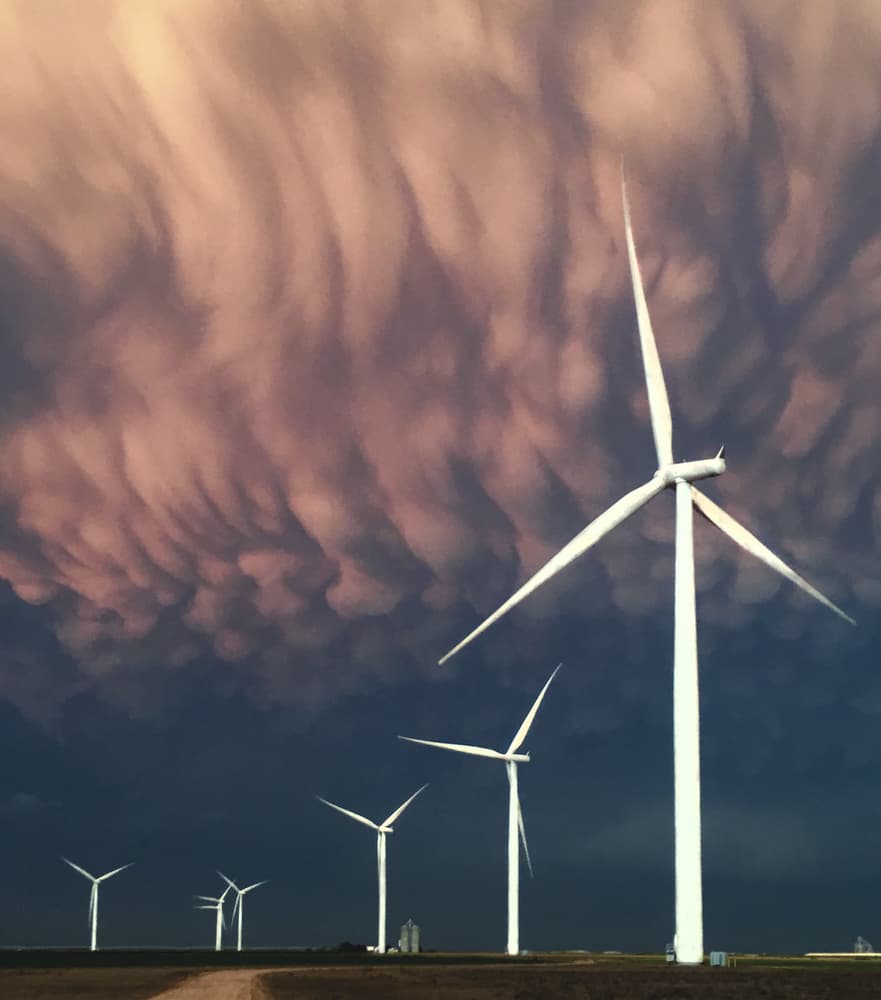 Wind Turbines Dramatic Sky by Rob Darby — canvas wall art
